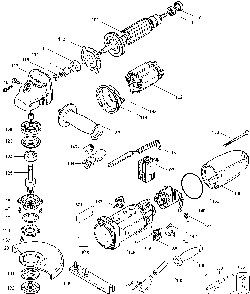 Exploded Diagram A Diagram and Parts List for G750AK Type 3 Black and Decker Angle Grinder